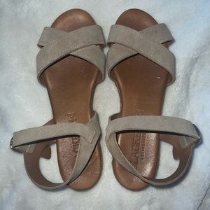 Clackers Collection Boho Low Platform Taupe Sandals